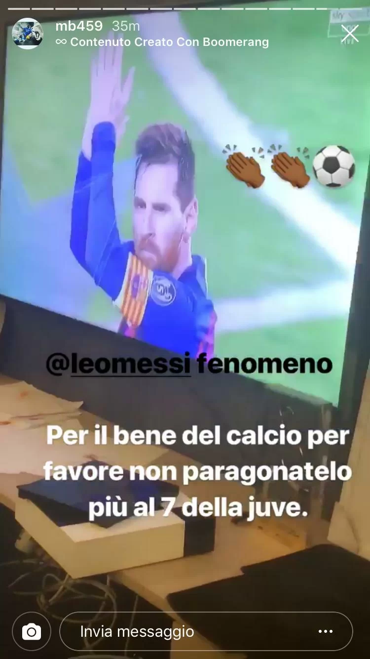 FOTO – Balotelli: “Messi fenomeno, per il bene del calcio non paragonatelo al 7 della Juve”