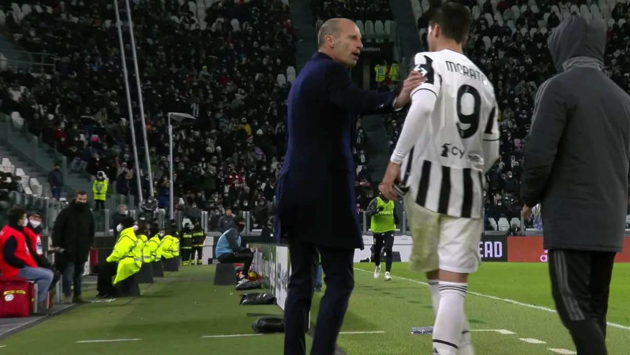 Nervosismo tra Morata ed Allegri: acceso scambio verbale dopo la sostituzione!