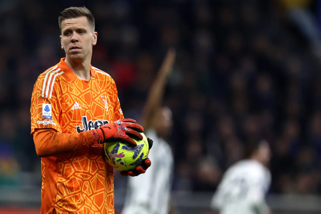 Szczesny in campo durante Inter-Juventus