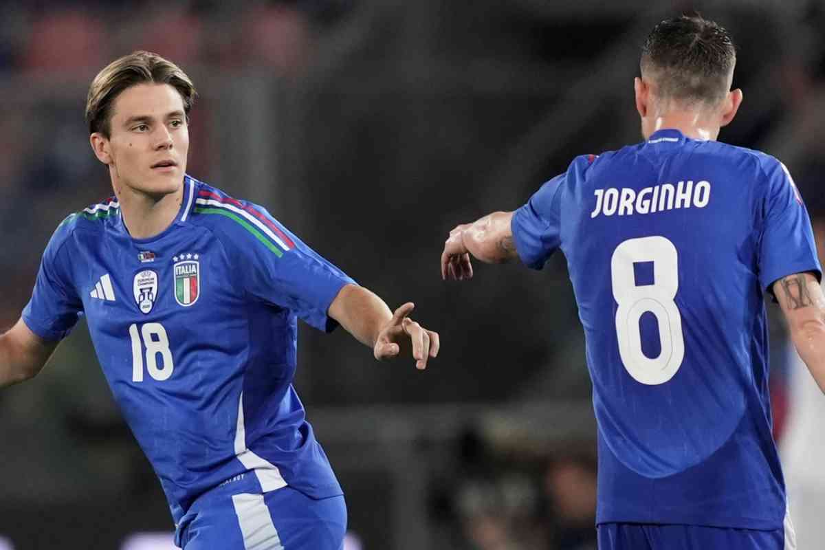 Nicolò Fagioli e Jorginho in Nazionale azzurra