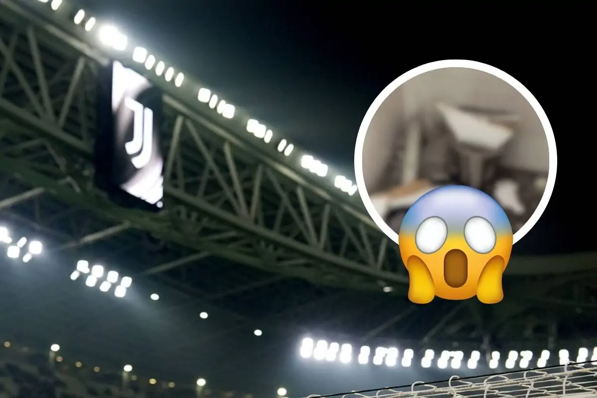 Settore ospiti della Juve distrutto