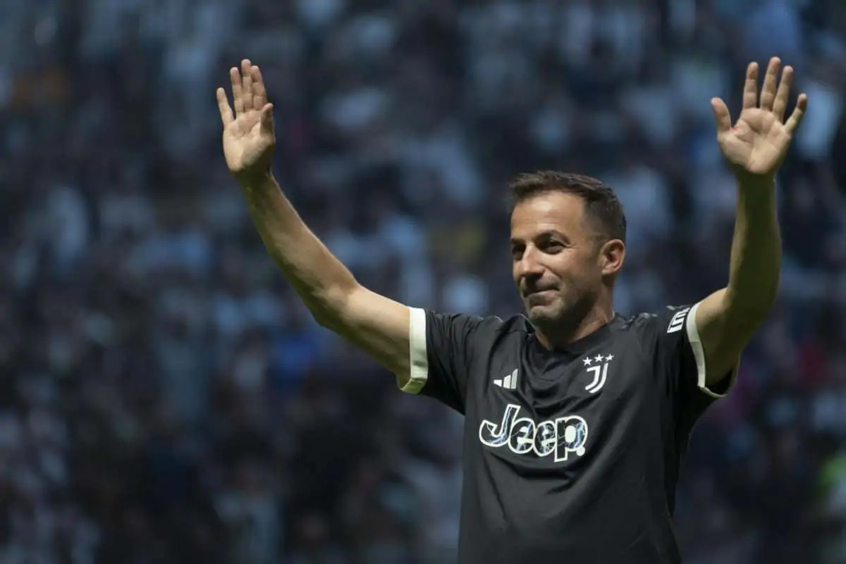 Del Piero con la maglia della Juve