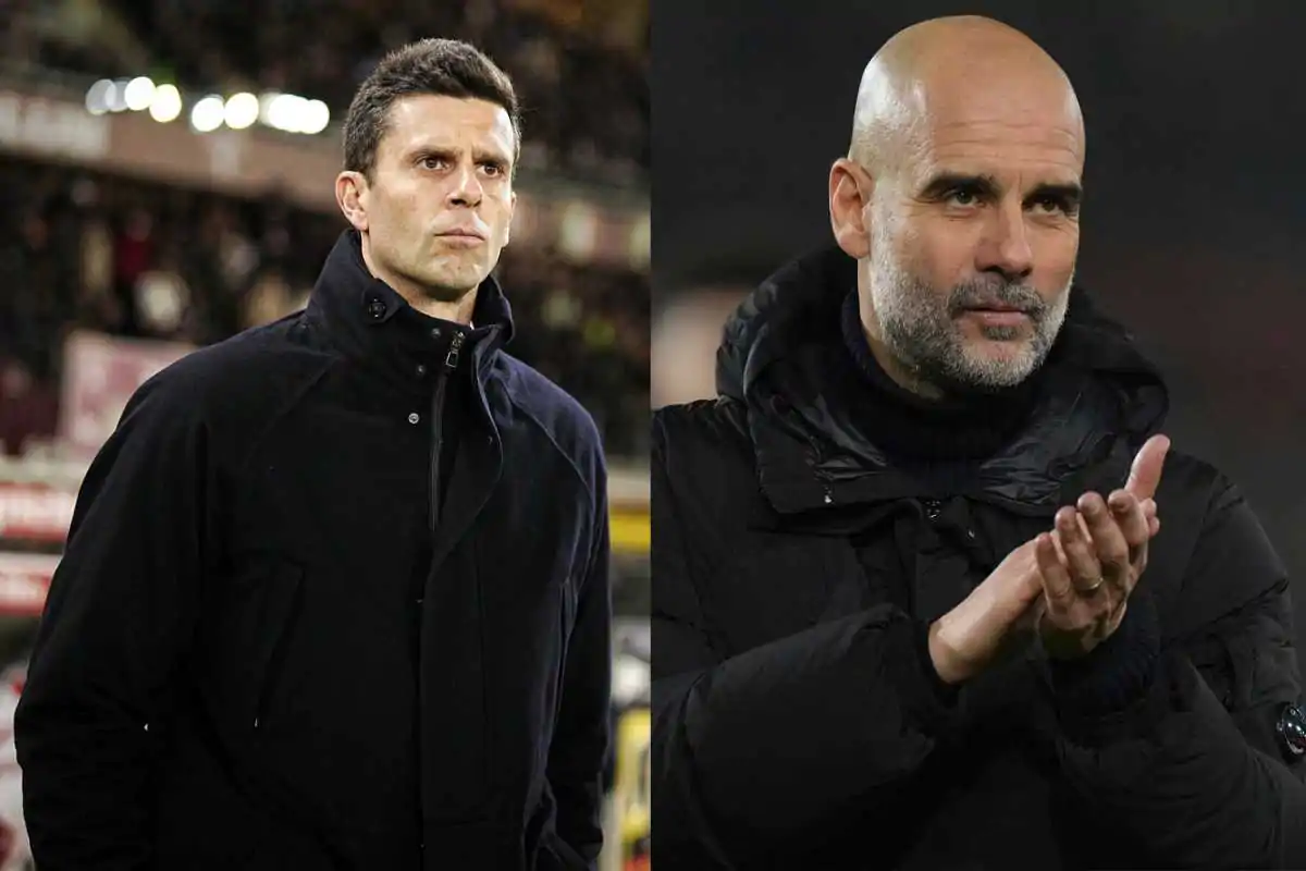 Thiago Motta con le mani in tasca e Guardiola applaude